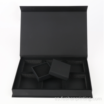 Caja de papel de lujo negro ecológico
